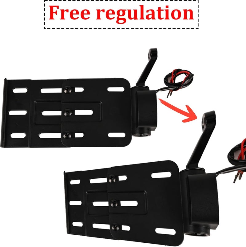 MOCODUO Motorcycle Rear Side License Plate Bracket Holder with LED Light for Harley Sportster XL883, XL1200, Dyna Low Rider FXDLS, Street Bob FXDB 2004-2020 Black - Image 5